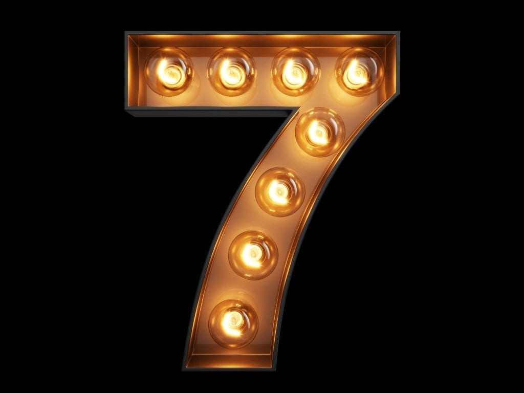 Seven Alternatives To Working From Home Light Bulb Digit Alphabet Character 7 Seven Font